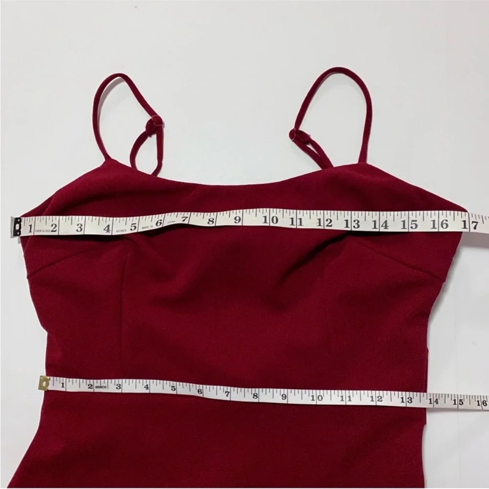 LULUS All My Loving Wine Red Knotted Mermaid Maxi Dress Large - Picture 12 of 13